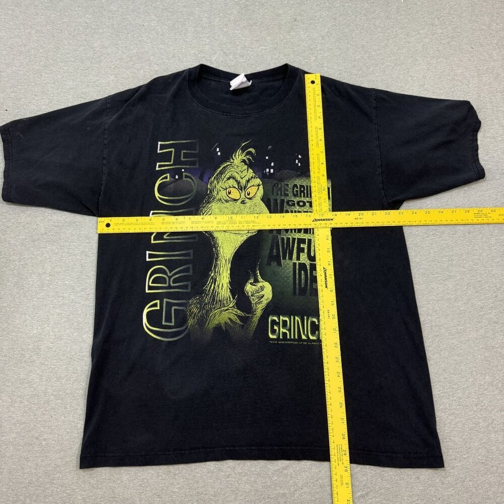 1999 Grinch T-shirt Mens Size XL Black Holiday Y2k Streetwear - Picture 5 of 6